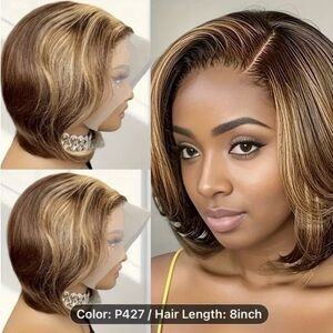 Stylish Brown and Blonde Women's Wig Human